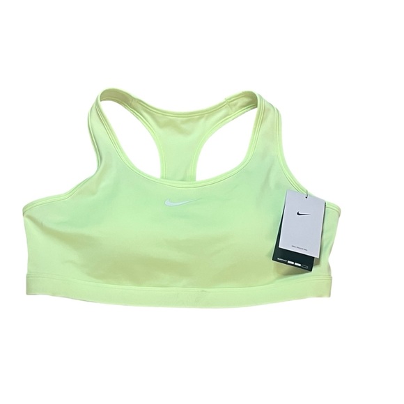 Nike Swoosh Medium Support Padded Racerback Womens XL Sports Bra Barely Volt - Picture 3 of 8